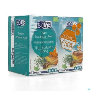 Biolys Tijm-eucalyptus-honing Bio Duo Zakje 2x24